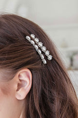 Pear jewel crystal barrettes handmade in Toronto