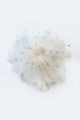 Leaf Embroidered Fluffy Scrunchie