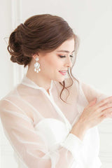 Statement Pearl Chandelier Earrings E0077