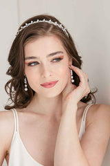 Edgy Long Dangle Bridal Earrings E0071 from Laura Jayne Accessories