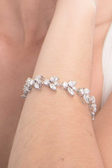 Womans arm wearing Helena bracelet by Laura Jayne Accessories