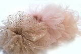 Rose Gold Glitter Fluffy Scrunchie