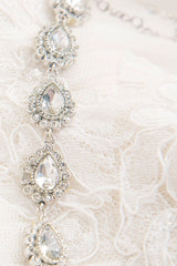 Crystal Pear Halo Bracelet - Sample Sale