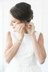 Something Blue Crystal Halo Bracelet - Sample Sale