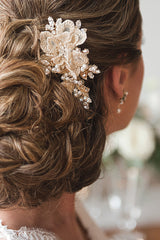 Celeste Tulle Flower Comb
