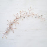 Hair vine with large pearls and crystals