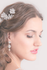 Filigree Pearl Drop Earrings E5049