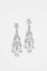 Pear Drop CZ Chandelier Earrings - Sample Sale