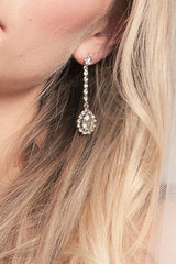 Linear Pear Drop Pendant Earrings- Sample Sale