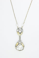 Pear crystal teardrop necklace N3203 by Laura Jayne Accessories