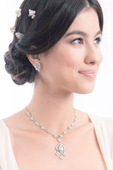 Filigree Pearl Statement Necklace- Sample Sale