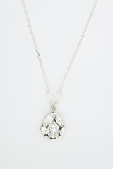 Sterling silver crystal teardrop necklace N7018 by Laura Jayne Accessories