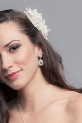 Vintage Crystal Pearl Oval Earrings- Sample Sale