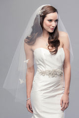 Leaf Blossom Fingertip Veil - Sample Sale