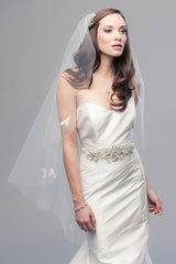 Leaf Blossom Fingertip Veil - Sample Sale