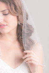 Crystal Edge Fingertip Veil - Sample Sale