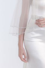 Viva Crystal Edge Drop Veil - Sample Sale