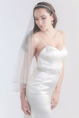 Viva Crystal Edge Drop Veil - Sample Sale