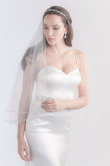 Viva Crystal Edge Drop Veil - Sample Sale