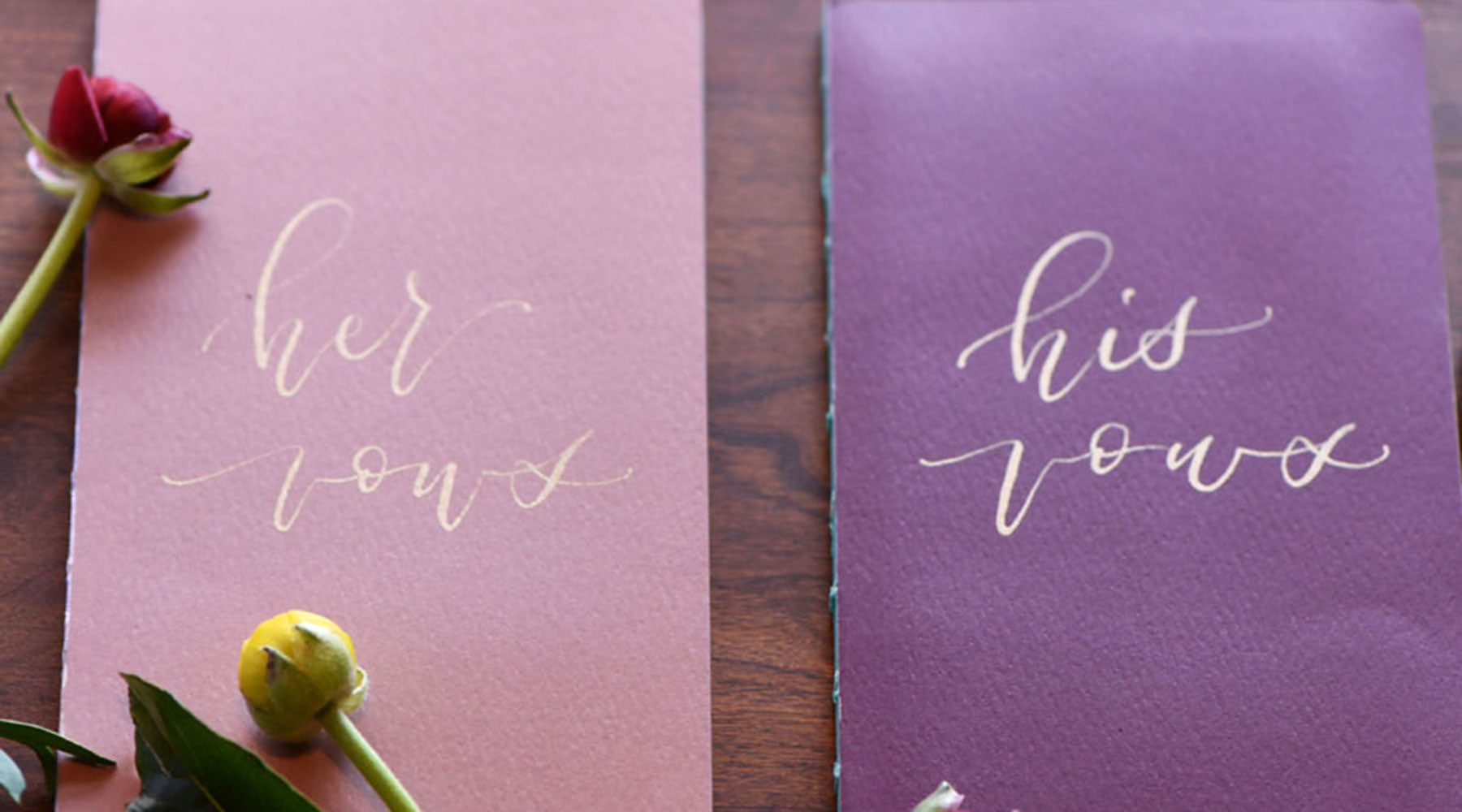 his and hers wedding vow books
