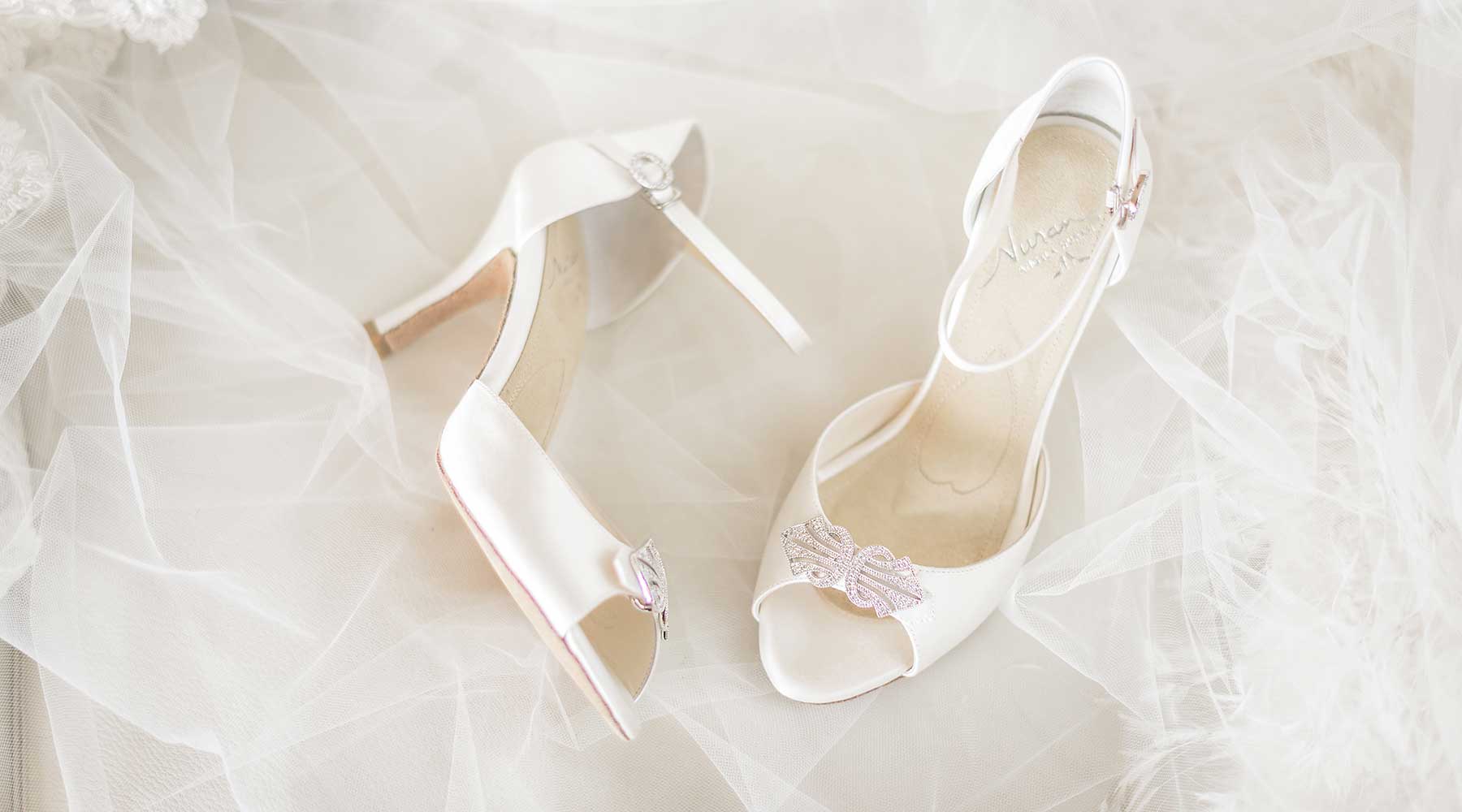 Dyeable silk wedding shoes by Angela Nuran