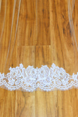Chelsea Rose Lace Cathedral Veil
