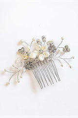 Jenna pearl crystal vine bridal hair piece by Laura Jayne Accessories