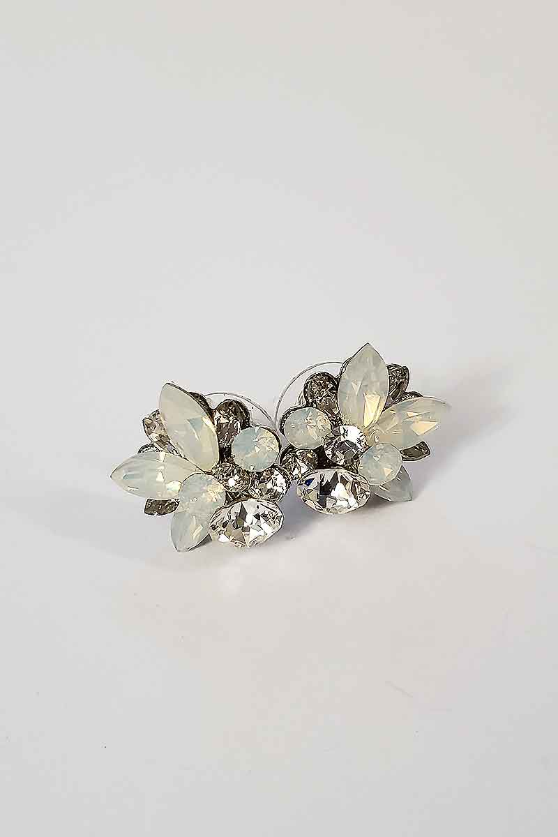 Marquis opal crystal cluster post earrings E3033 by Laura Jayne Accessories