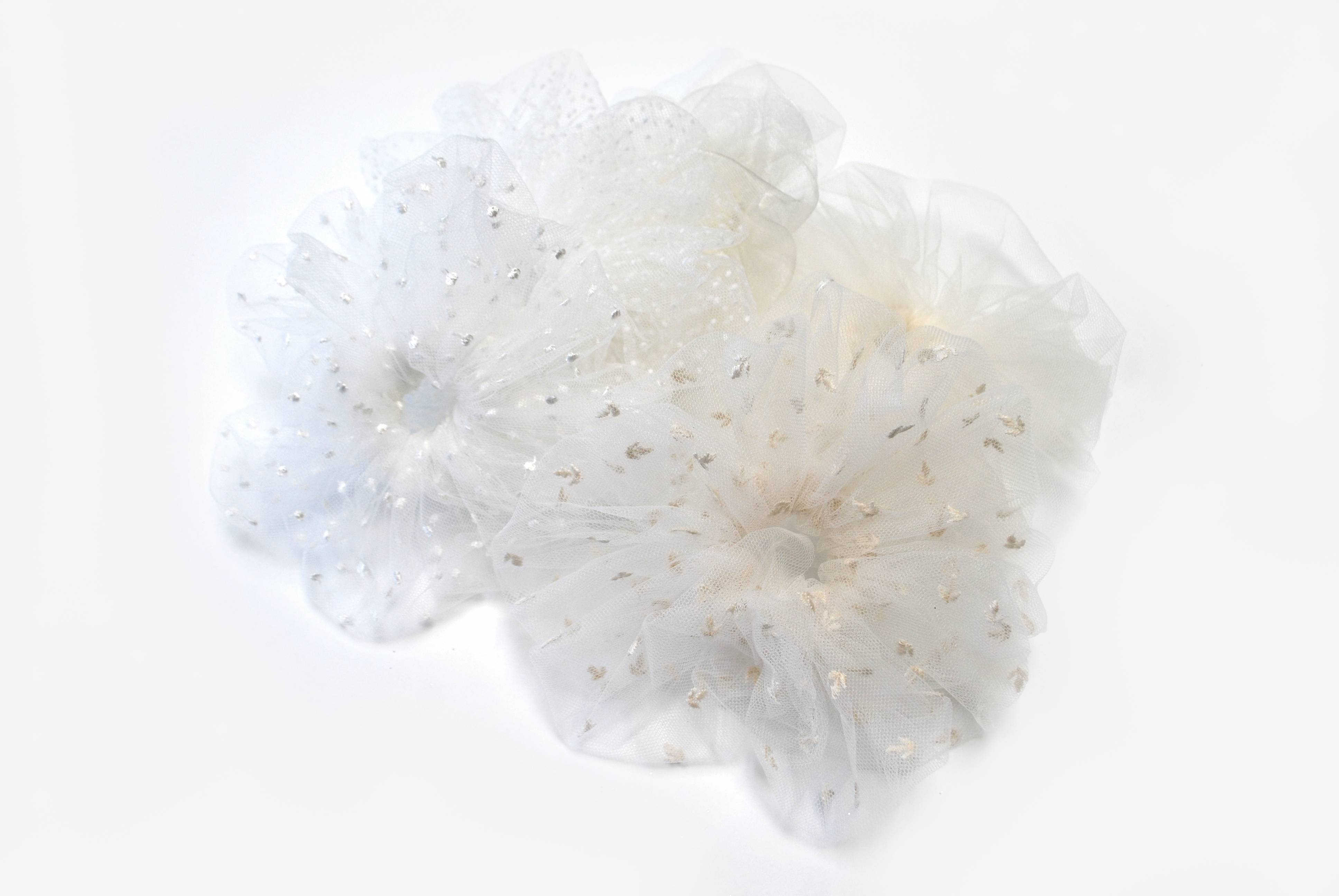 Large Dot Fluffy Scrunchie