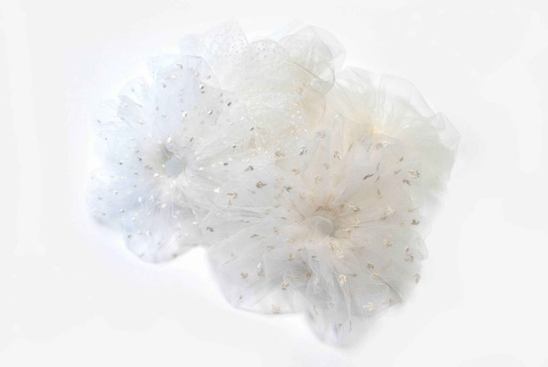 Ivory Matte Fluffy Scrunchie