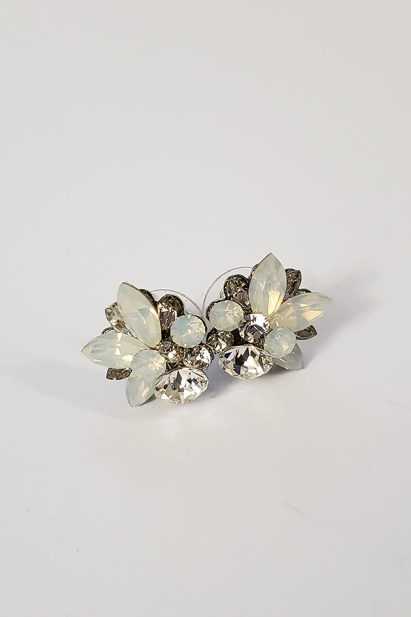 Marquis opal crystal cluster post earrings E3033 by Laura Jayne Accessories