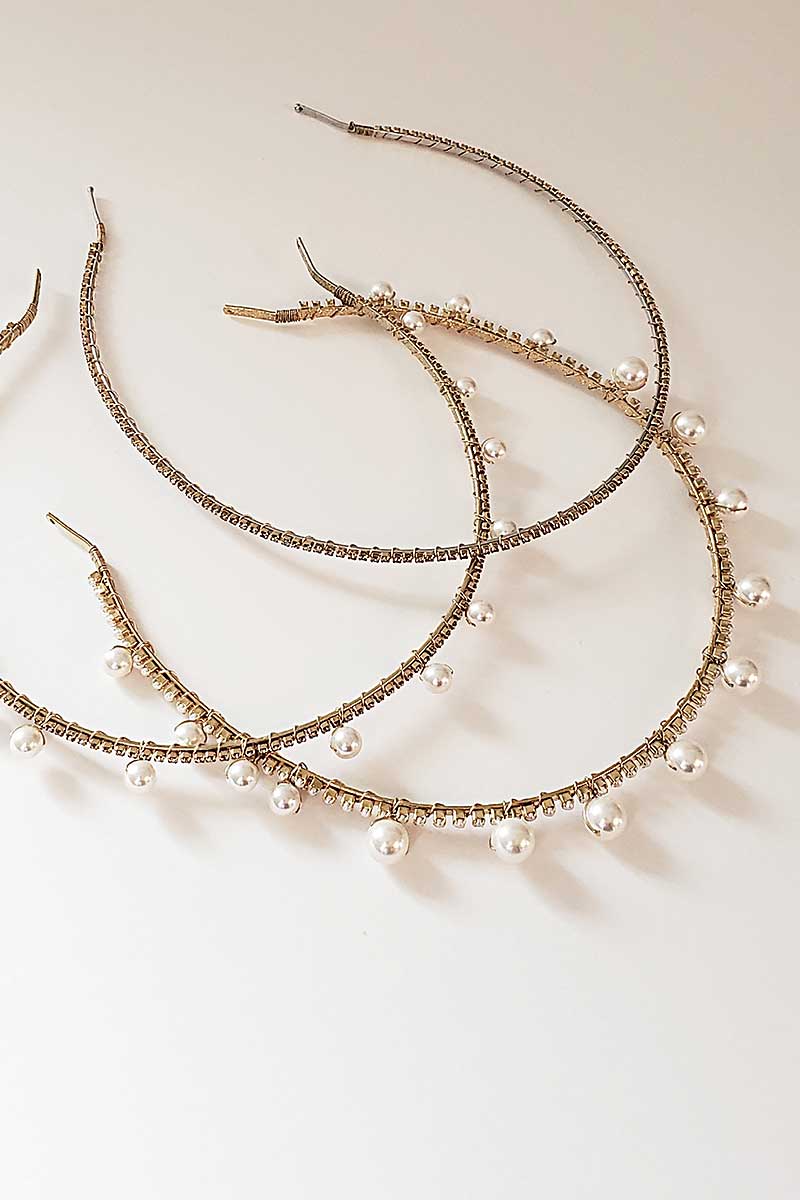 Mimi Skinny Crystal Headband - Bridal Hair Accessories - Laura Jayne