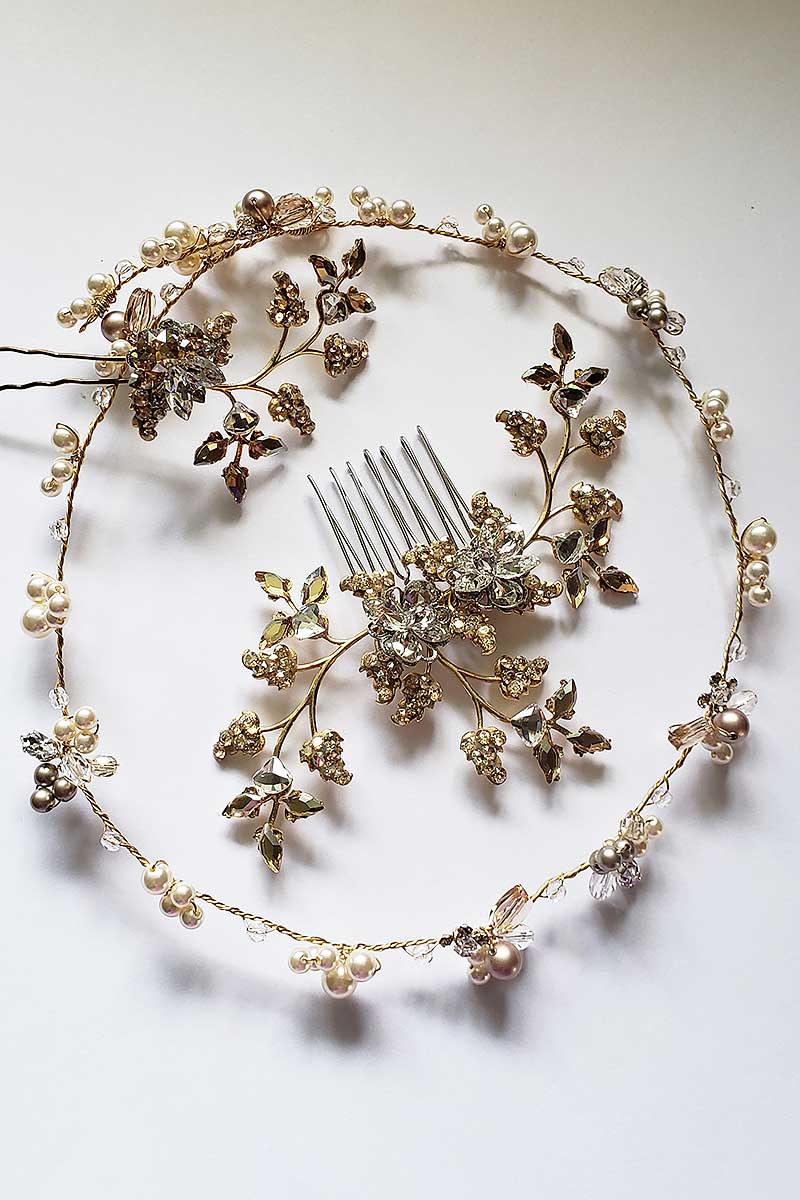 Marisol Silver Pearl Hair Vine Crystal Wedding Accessories Laura marisol-silver-pearl-hair-vine-crystal-wedding-accessories-laura