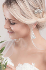 Wilde Filigree Crystal Pearl Bridal Comb - Sample Sale