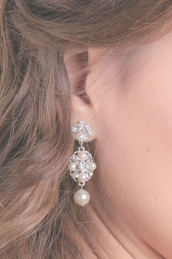 Filigree Pearl Drop Earrings E5049
