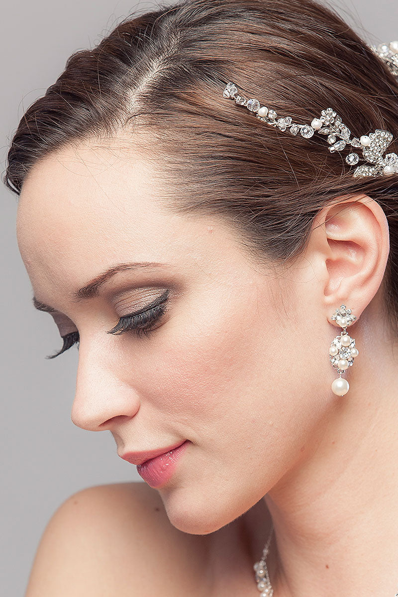 Filigree Pearl Drop Earrings E5049