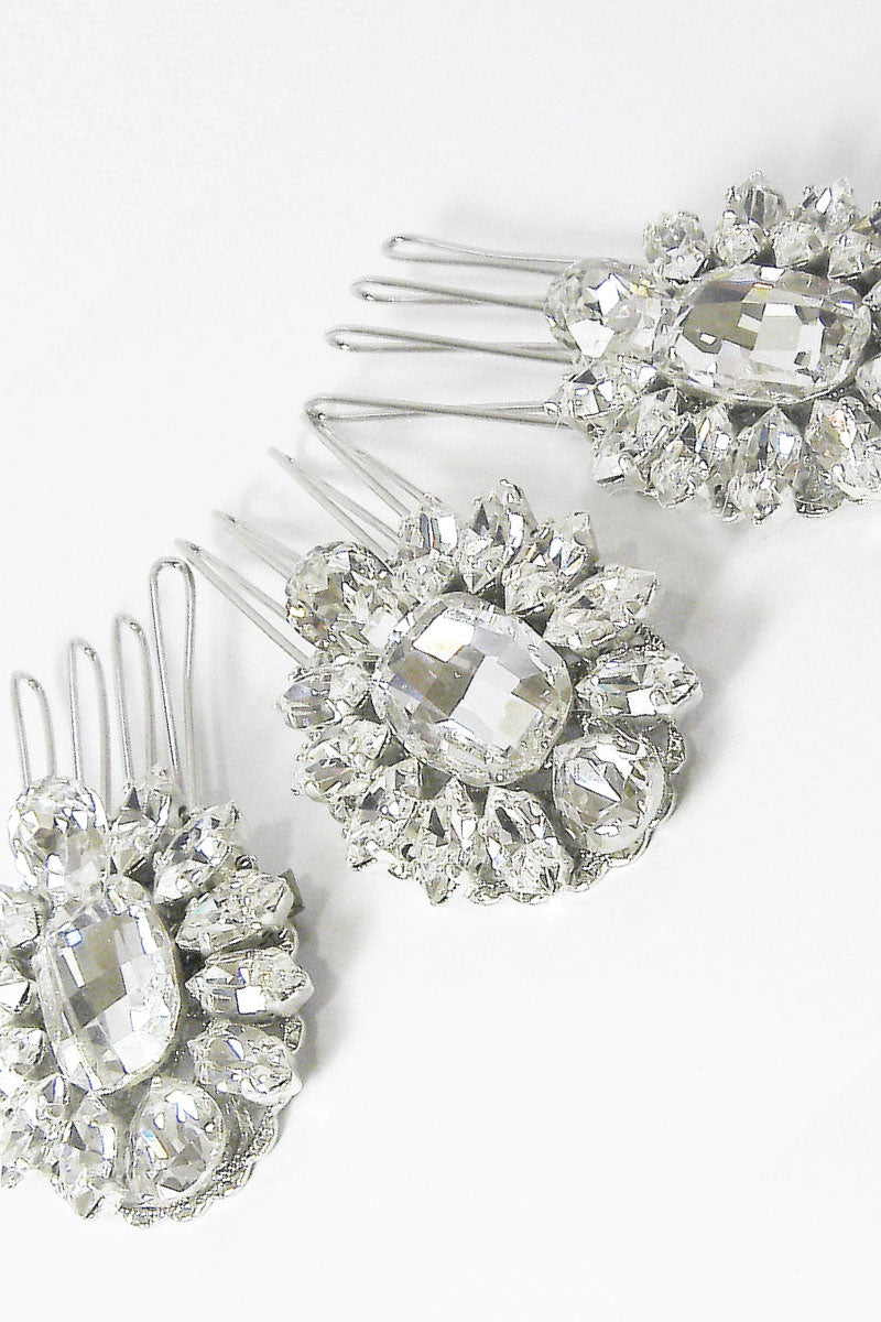 Vivienne Crystal Hair Pins Trio