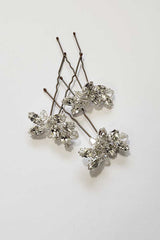 Crystal bridal hairpin trio Delphine by Laura Jayne Accessories