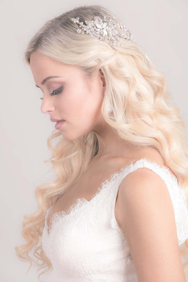 Opal Crystal Hairvine Bridal Comb
