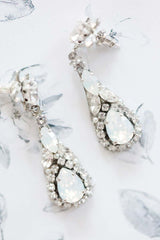 Opal drop wedding earrings E7026 by Laura Jayne Accessories