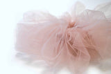 Blush pink fluffy tulle scrunchie