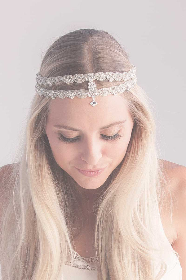 Elea Double Bridal Hair Ribbon - Sample Sale