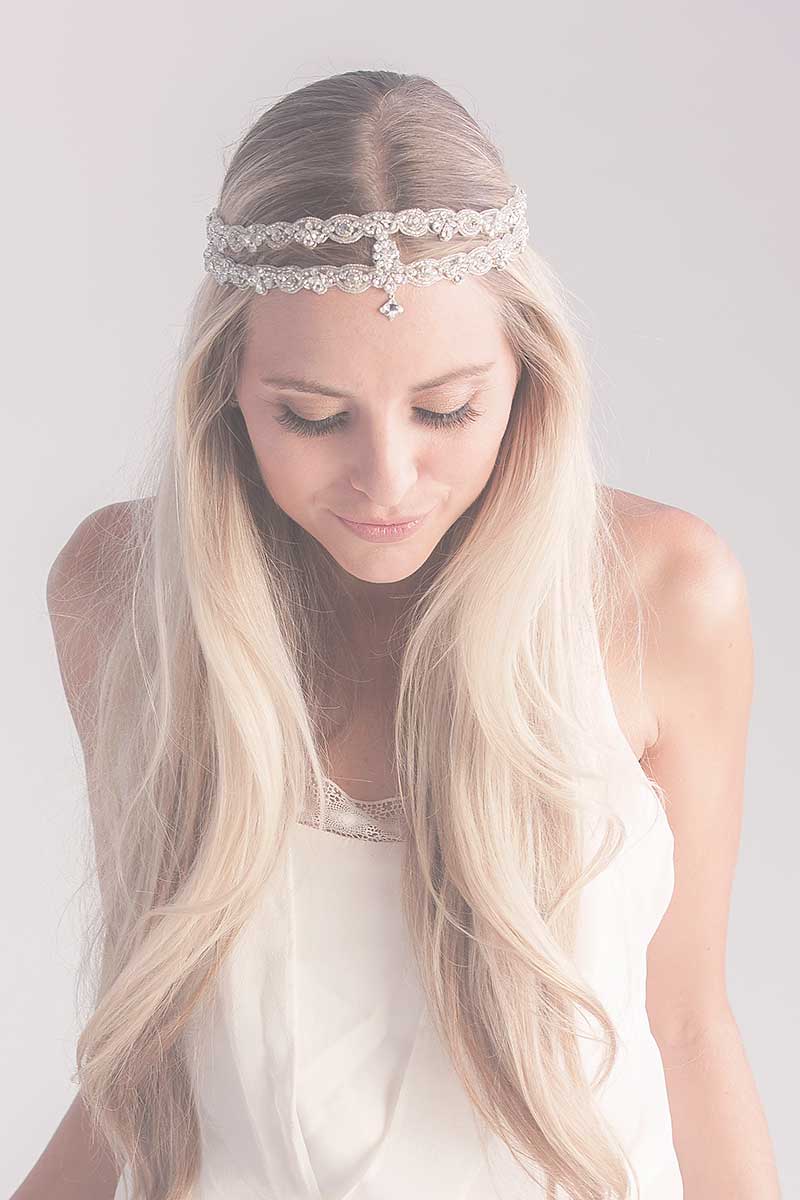 Elea Double Bridal Hair Ribbon - Sample Sale