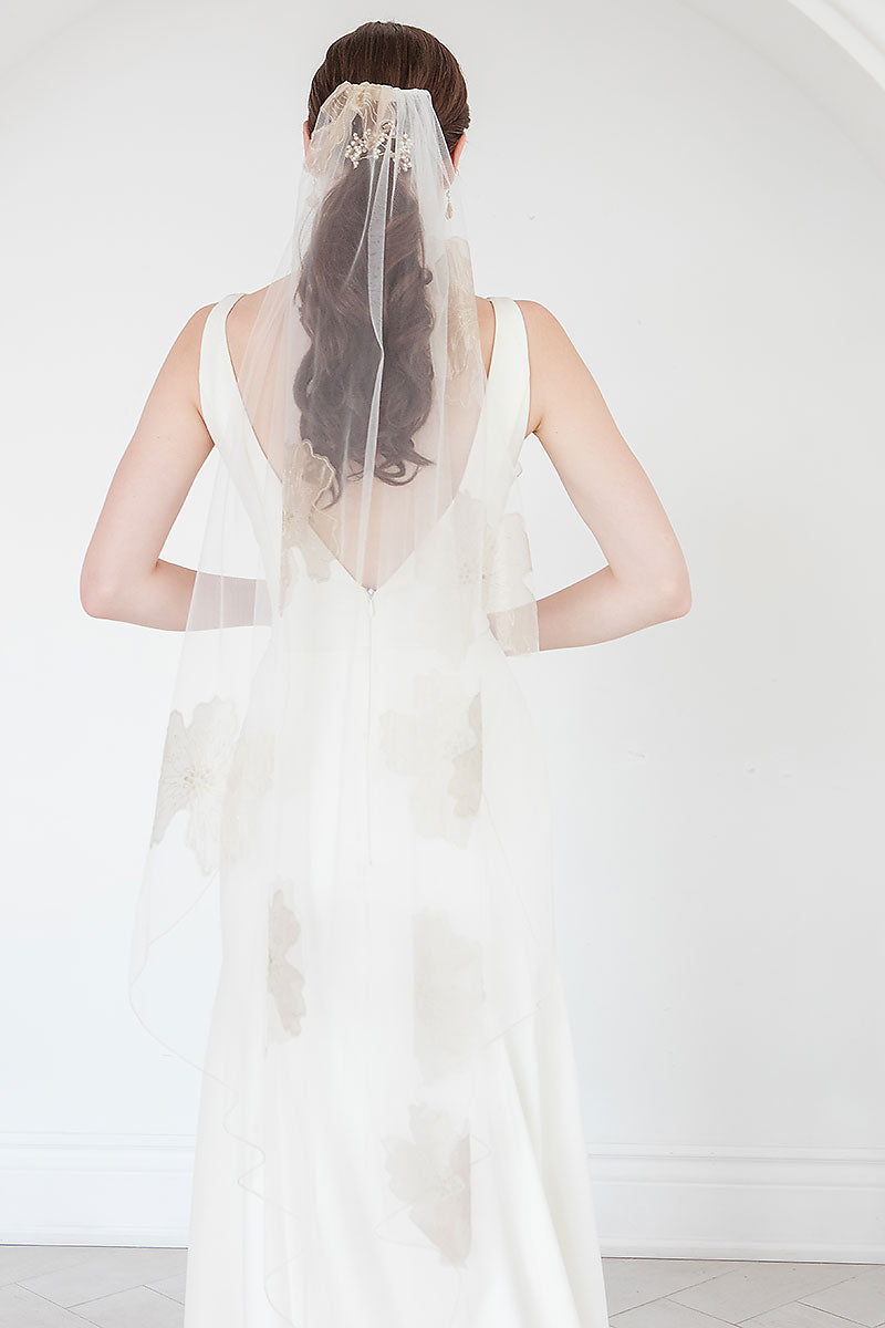 Isla Gold Floral Waltz Veil - Laura Jayne Isla Gold Floral Waltz Veil - Laura Jayne