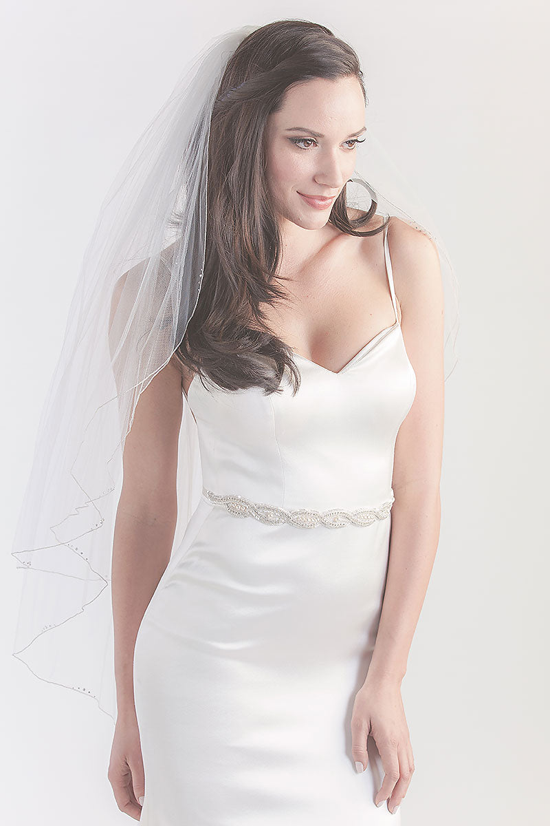 Corsica Two Tier Fingertip Veil- Sample Sale