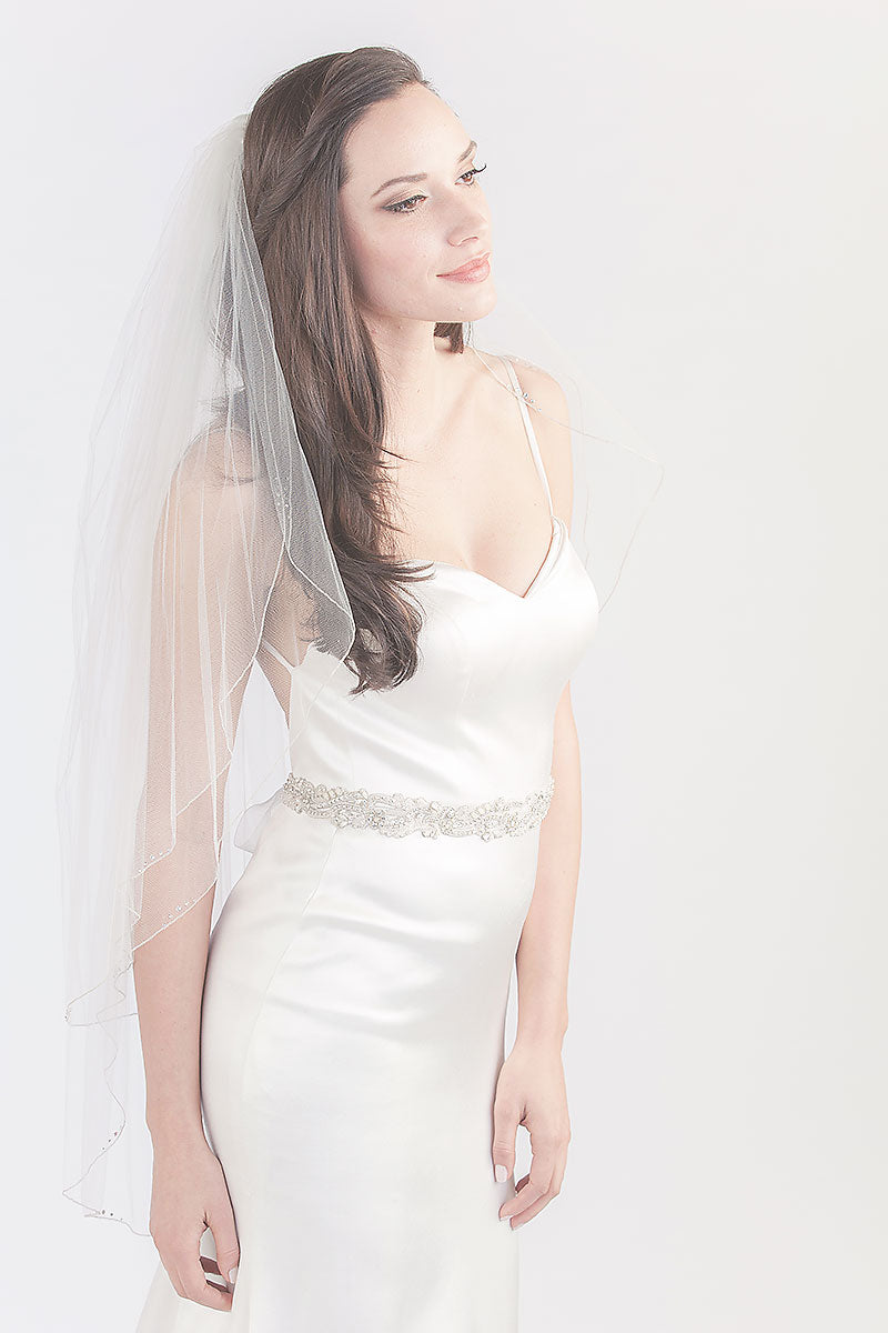 Corsica Two Tier Fingertip Veil- Sample Sale